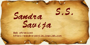 Sandra Šavija vizit kartica